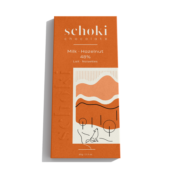 Milk Chocolate with B.C. Roasted Hazelnut 48% Cacao