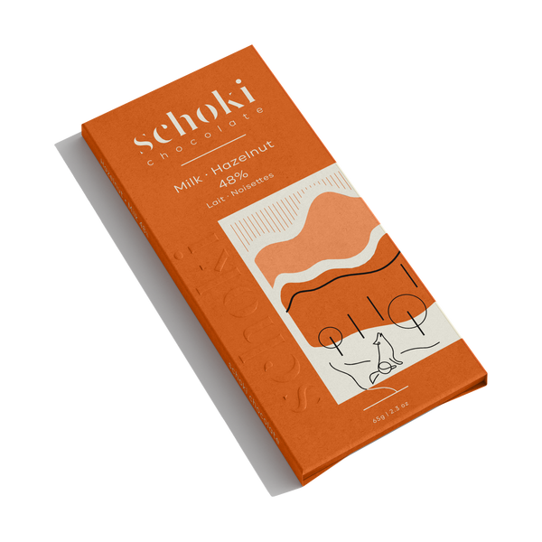 Milk Chocolate with B.C. Roasted Hazelnut 48% Cacao